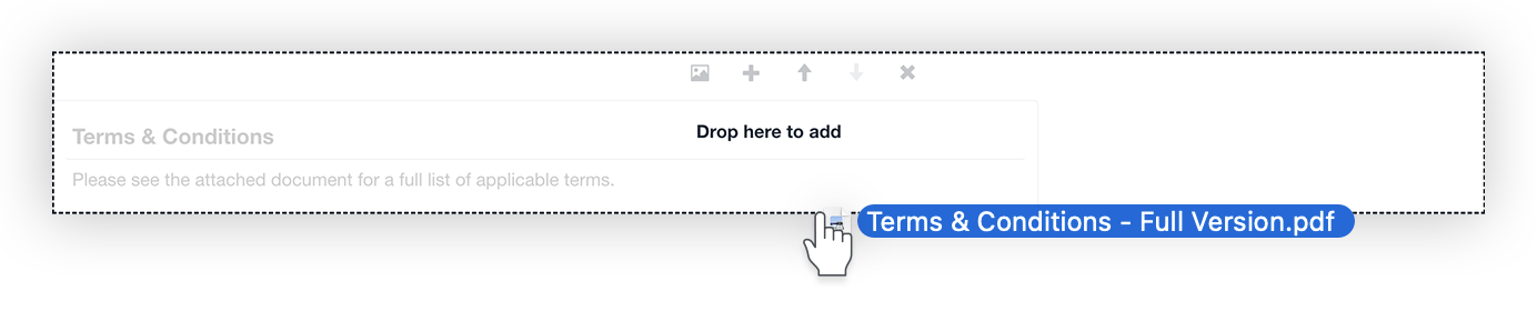 Terms file drag and drop