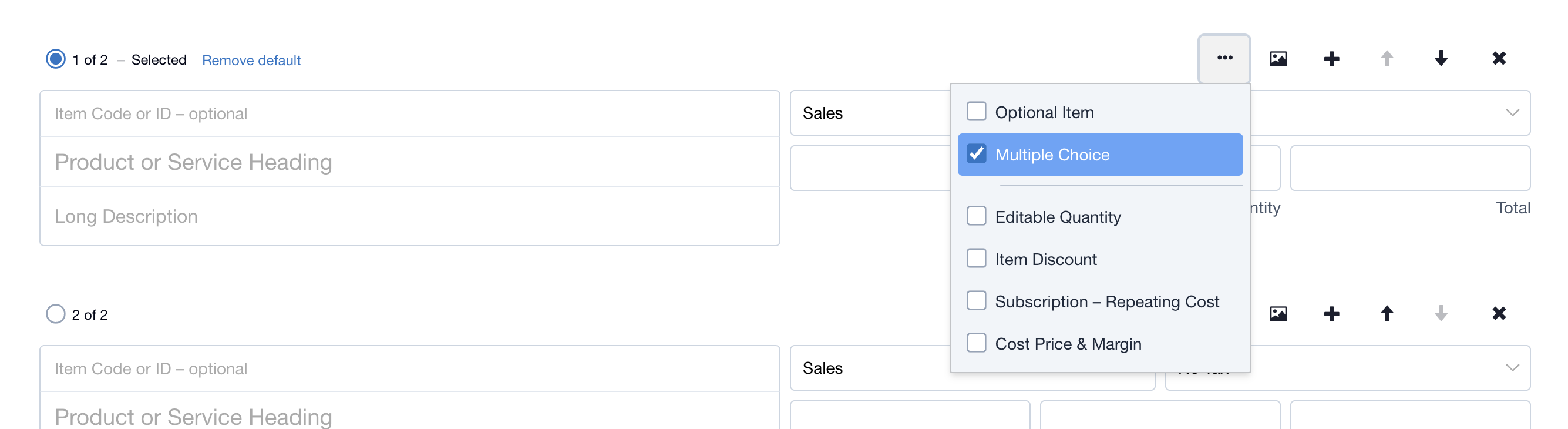 How to apply Multiple Choice