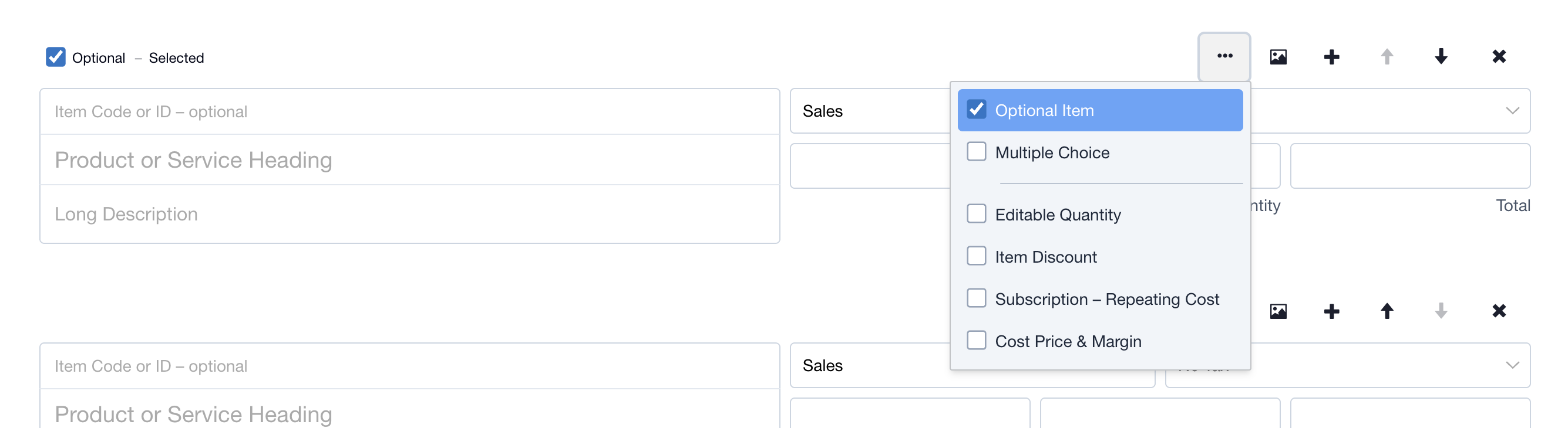 How to apply an Optional Item