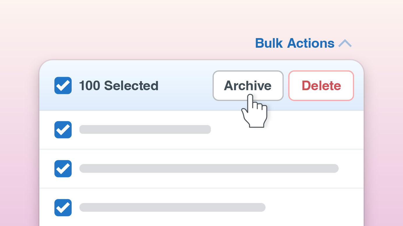 Bulk Actions Bulk Actions
