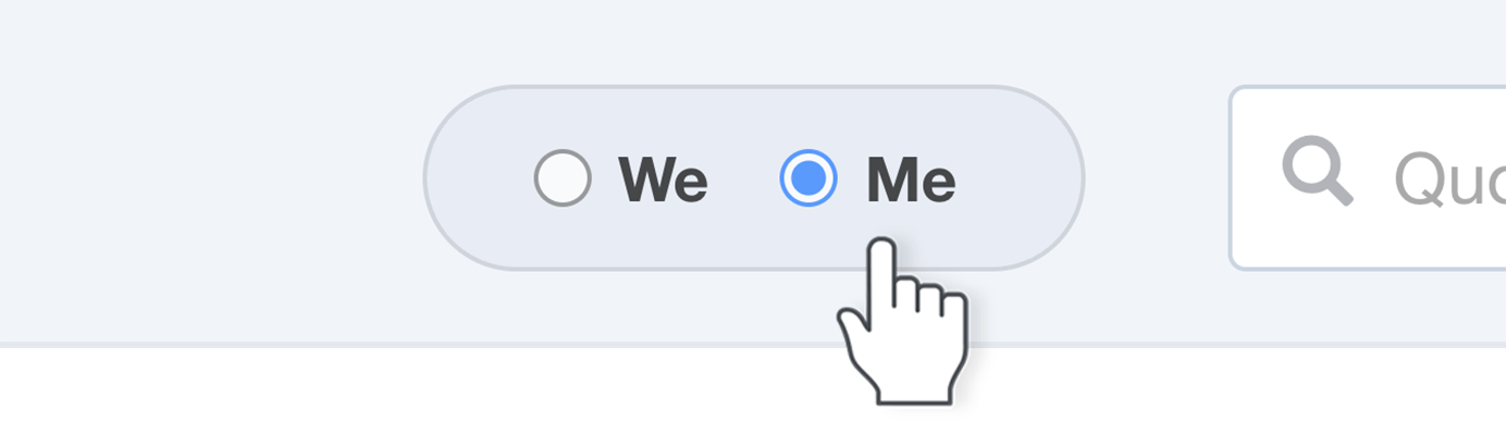 Screenshot of the We/Me control