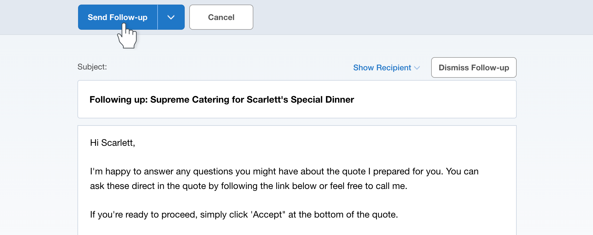 Send Follow-up Send Follow-up