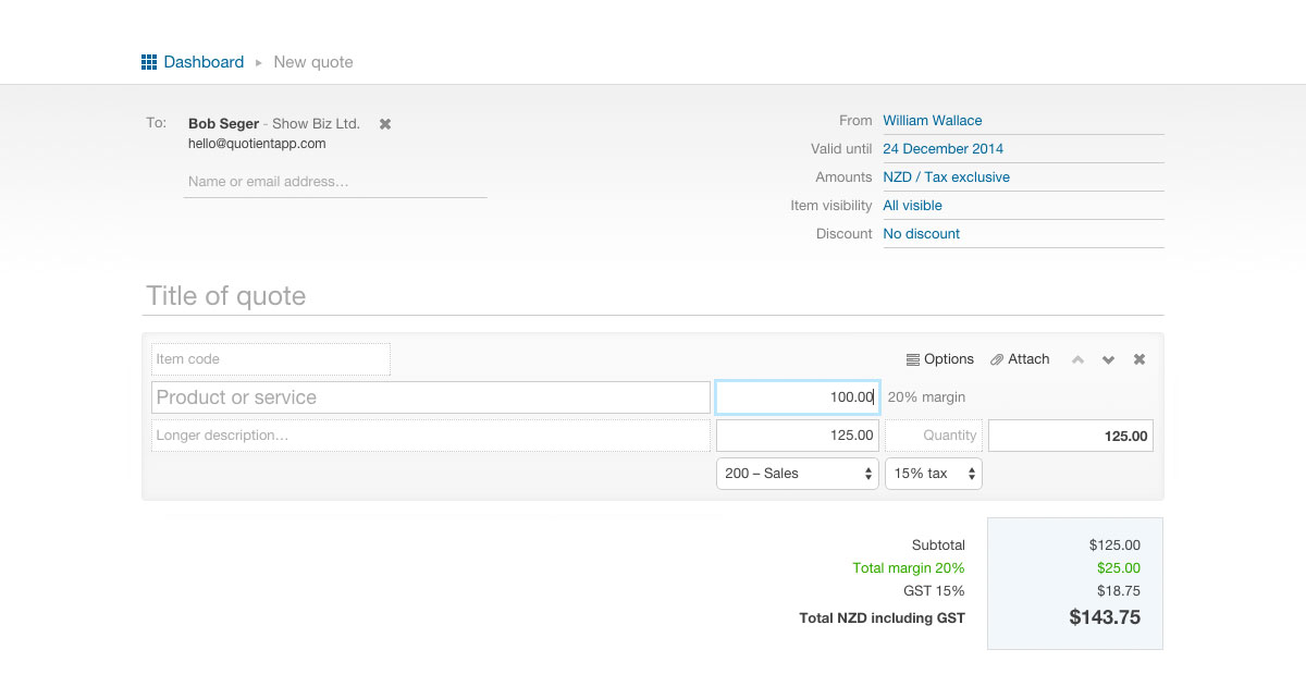 New in Quotient Additional options for quotes and items New in Quotient Additional options for quotes and items