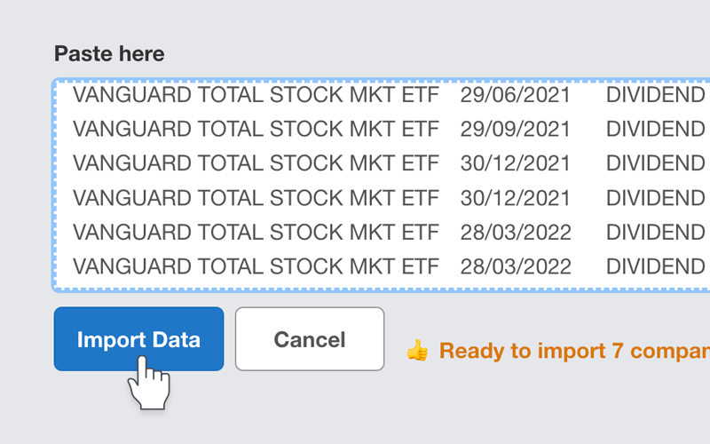 Import from a Spreadsheet