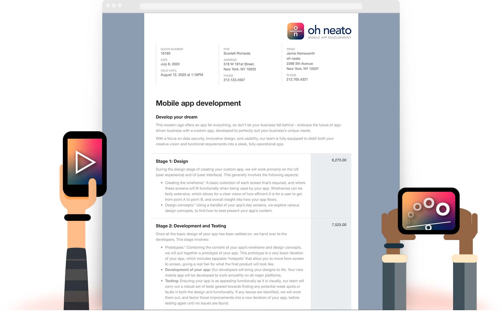Mobile App Development example