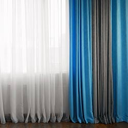 Stylish muslin cotton curtains, custom made in fashionable colors