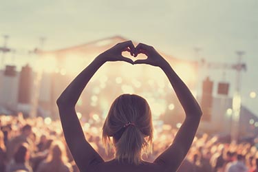 Concert Audience Love Heart